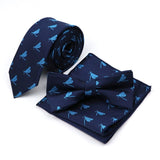 lasanderss.store Bleu-I Ensemble de cravate et pochette