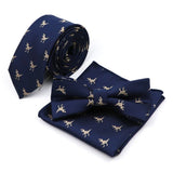 lasanderss.store Bleu-J Ensemble de cravate et pochette