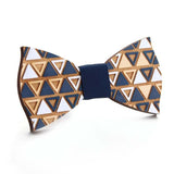 lasanderss.store Bleu/Marine Nœud papillon puzzle en bois pour hommes