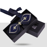 lasanderss.store Bleu Nœud papillon de costume