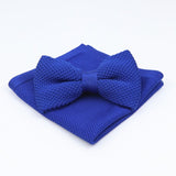 lasanderss.store Bleu nœuds papillon et mouchoir tricoté