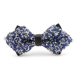 lasanderss.store Bleu/Noir Nœud papillon scintillant