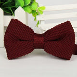 lasanderss.store Bordeau Nœud papillon tricoté