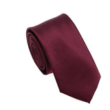 lasanderss.store Bordeaux -A Cravate Rouge-bordeaux  6Cm pour hommes