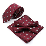 lasanderss.store Bordeaux-A Ensemble de cravate et pochette