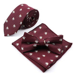 lasanderss.store Bordeaux-B Ensemble de cravate et pochette