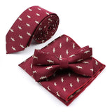 lasanderss.store Bordeaux-C Ensemble de cravate et pochette