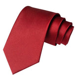 lasanderss.store Bordeaux cravate couleur unie 8cm pour hommes