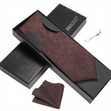 lasanderss.store Bordeaux Ensembles de cravates avec pinces et mouchoirs