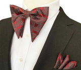 lasanderss.store Bordeaux Gros nœud papillon et pochette pour homme