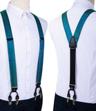 lasanderss.store Bretelles 6 Clips nœud papillon et pochette