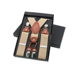 Bretelles en alliage de cuir 4 Clips unisexe Style Vintage