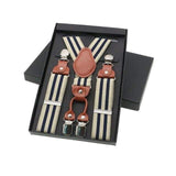 Bretelles en alliage de cuir 4 Clips unisexe Style Vintage