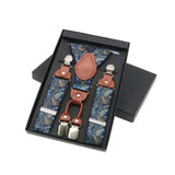 Bretelles en alliage de cuir 4 Clips unisexe Style Vintage