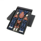 Bretelles en alliage de cuir 4 Clips unisexe Style Vintage