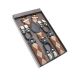 Bretelles en cuir véritable homme Vintage