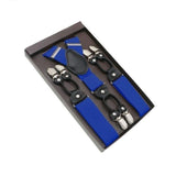 lasanderss.store Bretelles en cuir Bleu Bretelles en cuir véritable homme