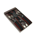 lasanderss.store Bretelles en cuir Marron/Blanc Bretelles en cuir véritable homme