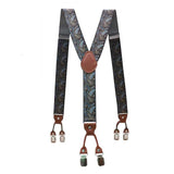 lasanderss.store Bretelles en cuir marron Vintage, 6 Clips