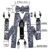 lasanderss.store Bretelles et nœud papillon en soie style Vintage pour homme