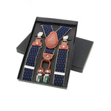 Bretelles en alliage de cuir 4 Clips unisexe Style Vintage