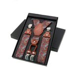 Bretelles en alliage de cuir 4 Clips unisexe Style Vintage