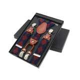 Bretelles en alliage de cuir 4 Clips unisexe Style Vintage