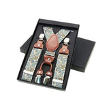 Bretelles en alliage de cuir 4 Clips unisexe Style Vintage