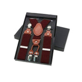 Bretelles en alliage de cuir 4 Clips unisexe Style Vintage