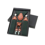 Bretelles en alliage de cuir 4 Clips unisexe Style Vintage