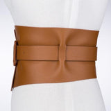 Ceinture Femmes, Ceinture de taille super large en simili cuir