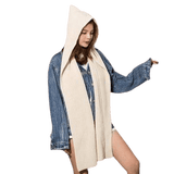 lasanderss.store chapeau Beige chapeau et écharpe épais