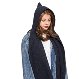 lasanderss.store chapeau Bleu chapeau et écharpe épais