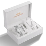 ensembles de bijoux montre collier bracelet en argent +coffret cadeau