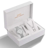 ensembles de bijoux montre collier bracelet en argent +coffret cadeau