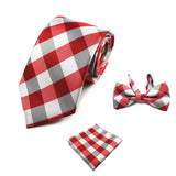 lasanderss.store Cravate avec poche et nœud Papillon pour homme a motif Floral stylé