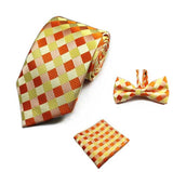 lasanderss.store Cravate avec poche et nœud Papillon pour homme a motif Floral stylé