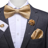 lasanderss.store Cravate nœud papillon en soie pour mariage 4 Pcs