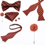 lasanderss.store Cravate nœud papillon -pochette broche pour homme