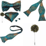 lasanderss.store Cravate nœud papillon -pochette broche pour homme