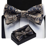 lasanderss.store Cravate papillon mouchoir boutons de manchette mode hommes