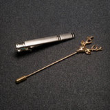 lasanderss.store cravate pochette à carreaux en soie et pinces à cravate pour homme