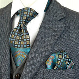 lasanderss.store cravates pochette en soie pour hommes