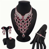 lasanderss.store Ensemble de Collier-Boucles d’oreilles Bague Bracelet pour femme