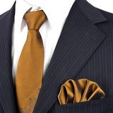 lasanderss.store Ensemble de cravates et pochette couleur or