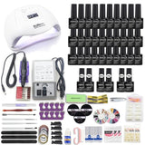 lasanderss.store Ensemble de manucure 20000RPM-120W-30Gel Ensemble de manucure gel vernis lampe Led pour ongles et perceuse