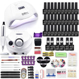 lasanderss.store Ensemble de manucure 35000RPM-120W-30Gel Ensemble de manucure gel vernis lampe Led pour ongles et perceuse