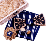 lasanderss.store Ensemble Nœud Papillon En Patchwork Broche Pochette Boutons Pour Hommes