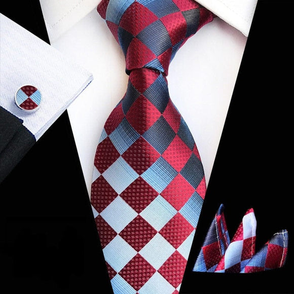 lasanderss.store G06 Cravates en soie motif Floral  8cm, assortie pochette carrée pour hommes