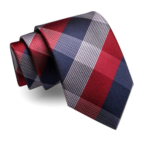 lasanderss.store Gris Cravate à rayures classique pour hommes